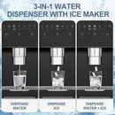 3-in-1 Nugget Ice Maker with Ice & Water Dispenser - 90Lbs/24H Pellet Chewable Ice, Self-Cleaning Countertop Stainless Steel Ice Machine for Commercial, Office, Kitchen, Party (Quiet Operation) by CozyNest Decor