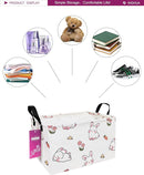 Rectangular Storage Basket Fabric Organizer Bin for Toys,Books,Clothes,Gifts,Pets-Perfect for Home,Office,Nursery,Dorm,Shelf(Rec-rabbit) by TinyTreasures Baby Boutique