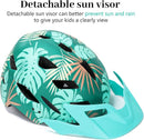 Kids Bike Helmet, Youth Toddler Boys Girls Helmets, 2 Size Adjustable for Ages 2-3-5-8-14 Years, Child Helmet with Visor and LED Light, Lightweight Multi-Sport Bicycle Scooter Cycling Helmets by TinyTreasures Baby Boutique