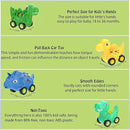 Veslier Dinosaur Car Toy for 3 4 5 Years Old Boys, Friction Power Carrier Truck with 4 Pack Small Pull Back Dino Car, Christmas Birthday Gift for 3+ Boy Girl Kids Toddlers by TinyTreasures Baby Boutique