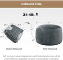 Bean Bag Chairs for Adults - Memory Foam Furniture BeanBag Chair - Kids/Teens Sofa with Soft Micro Fiber Cover - Round Fluffy Couch for Living Room Bedroom College Dorm - 4 ft, Grey by CozyNest Decor