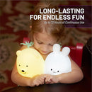 Lumipets Remote Control Silicone Night Light for Kids - Bear Design with 9 Soft Colors & Sleep Timer - Rechargeable, Battery-Operated Lamp for Bedroom | Baby Nursery, Toddler, Girls, Boys by TinyTreasures Baby Boutique