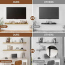 Heimlove 40 Inches Floating Shelves for Wall,9.3" Deep Oak Long Floating Shelves Set of 2,Large Display & Storage Shelf,Wall Shelf for Bathroom Bedroom Living Room Kitchen Office by CozyNest Decor