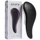 Crave Naturals Glide Thru Detangling Brush, Detangler Brush for Curly, Straight, Wet and Dry Hair Comb for Adults and Kids, Hair Accessories for Women, Black by TinyTreasures Baby Boutique