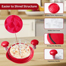 SurpOxyLoc Chicken Shredder Large Chicken Breast Shredder Tool Twist,Visible Meat Chicken Shredder,Anti-Slip Strip,BPA Free,Suitable for Pork Beef Chicken(Red) by GreenHaven Gardens