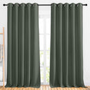 NICETOWN Blackout Curtains for Sliding Glass Door, Grommet Thermal Window Treatment Room Dividers Curtains for Living Room/Bedroom, Dark Mallard, 2 Panels, W66 x L102 by TinyTreasures Baby Boutique