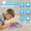 Tablet for Kids 10.1 inch Android 14, 8GB+64GB(TF 1TB) 6000mAh Kids Tablet WiFi6 Parental Control,Face Unlock, 1280 * 800 HD Screen (Purple) by TinyTreasures Baby Boutique