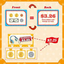 Money Activity Set for Kids for Learning, Pretend Play, Math Manipulatives,Teaching,Counting,Learning & Education Toys for Kindergartner Classroom & Homeschool,Math Games for Toddler, Teacher by TinyTreasures Baby Boutique