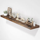 Floating Shelves for Wall, 55"W x 9.3"D x 1.5"H, Long Wooden Wall Mounted Display Shelf with Invisible Brackets for Living Room, Bedroom, Bathroom, Kitchen Decor & Storage,Set of 1,Rustic Brown by CozyNest Decor