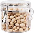 OGGI Clear Canister Airtight 38oz - Clamp Lid & Spoon - Airtight Food Storage Containers, Ideal for Kitchen & Pantry Storage of Bulk, Dry Food Including Flour, Sugar, Coffee, Rice, Tea, Spices & Herbs by CozyNest Decor