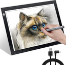 KIVOTAC 9x12 Inch LED Light Pad, Ultra-Thin USB Powered Bright Light up Box Adjustable Light Table for Drawing, Weeding Vinyl, Diamond Art, Sketching, Tracing and Animation by TinyTreasures Baby Boutique