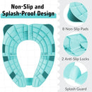 Maliton Travel Potty Seat for Toddler & Kid Travel, Portable Foldable Potty Seat with Storage Bag, Non-Slip Potty Training Toilet Seat Cover wth Splash Guard (Aqua Green) by TinyTreasures Baby Boutique