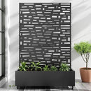 Casaphoria Metal Raised Garden Bed with Trellis and Wheels, 72"x47"x16" Planter Box for Climbing Plants, Vegetables & Vines, Features Drainage Holes and Privacy Screen (Black-Gerald) by GreenHaven Gardens