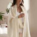 PHF 100% Cotton Waffle Weave Throw Blanket, Soft Lightweight Breathable Cozy Summer Throws for Couch Bed Sofa, Luxury Aesthetic Woven Blanket for Home Decor & Office, 50"x60", Undyed by CozyNest Decor