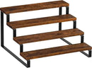 Giikin 4 Tier Spice Rack, Wooden Spice Rack for Countertop, Kitchen Counter Storage Shelves Cupcake Stand Holder Display Stand, Rustic Brown by CozyNest Decor
