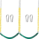 TURFEE 2 Pack Green Swing Seats Heavy Duty with 66" Chain, Swing Set Accessories Replacement with Snap Hooks for Kids Outdoor Play Playground, Trees, Playground(Green) by GreenHaven Gardens