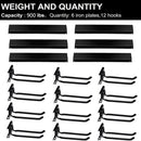 Wallmaster Garage Storage Organization Wall Mount, Garden Tool Rack Organizer Heavy Duty Folding Chair Hangers with 12 Adjustable Hooks 96inch Tracks Max Load 900lb by GreenHaven Gardens