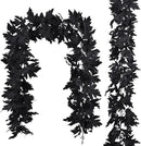 Lvydec 2 Pack Black Halloween Fall Maple Garland - 5.9ft/Piece Artificial Hanging Fall Leave Vines Garland Autumn Decor for Thanksgiving Home Wedding Party by CozyNest Decor
