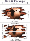 Halloween Wall Decals 3D Floor Wall Ceiling Stickers, Ghost Hand Scratching Wall Posters Removable Halloween Art Murals Window Clings Vinyl Wallpaper for Bedroom Bar Pub Living Room by CozyNest Decor