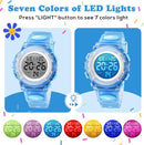 Kids Watch,Boys Watch for 3-15 Year Old Boys,Digital Sport Outdoor Multifunctional Chronograph LED 50 M Waterproof Alarm Calendar Analog Watch for Children with Silicone Band,Kids Gift by TinyTreasures Baby Boutique