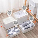4 pack large plastic White storage bins Baskets, Toy Box Chest with Lids and Handle，Organizer Containers for Baby，Kids,snacks,Nursery，Shelves，Playroom, Bedroom，Office,Closet，home by CozyNest Decor