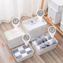 5 pack large plastic White storage bins with Lids, Toy Box Chest with Handle，Organizer Containers Baskets for Baby,Nursery，Shelves，Playroom, Bedroom，Office,Closet，home (White, 5L) by CozyNest Decor