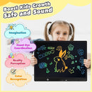 LCD Writing Tablet for Kids, Rechargeable 21 Inch Doodle Board,Easter Basket Stuffers,Preschool Learning Toys Christmas Birthday Gift 3 4 5 6 7 Year Old Girls Boys (Black) by TinyTreasures Baby Boutique