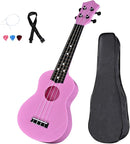 LIEKE Kids Ukulele 21 Inch Soprano Ukelele,Musical Instrument,Toy Ukulele Gift for Girls Children Beginners with Bag (Pink) by TinyTreasures Baby Boutique