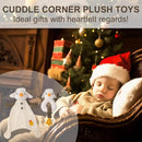 Organic Cotton Stuffed Animal Rattle Baby Toys, Plush Snowman Cuddle Cloth and Hand Grip Ring Rattles Plush Toy Set for Newborns Infant Boys Girls, 2 PCS by TinyTreasures Baby Boutique