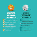 The Woobles Minecraft Crochet Kit – Beginner Crochet Kit for Adults & Kids, Easy Knitting Kit with Woobles Yarn, DIY Crafts, Crochet Animals, Minecraft Toys, Gift for Gamers & Crafters (Warden) by TinyTreasures Baby Boutique