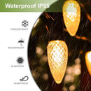 25Pack C9 Christmas LED Light Bulbs, Strawberry Replacement Bulb 2200K Warm White Shatterproof & Waterproof Outdoor String Light Bulbs, E17 Candelabra Base Edison Bulbs for Holiday Decoration by GreenHaven Gardens