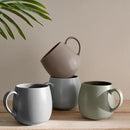 Ceramic Coffee Mugs Set of 6, 14oz - Modern Scandinavian Aesthetic - Microwavable Stoneware Coffee Cups with Comfortable Handle - Tea Mug Set for Latte, Cappuccino, Soup - Pale Blue Mist by CozyNest Decor