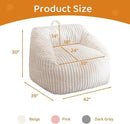 BYBYME Giant Bean Bag Chair for Adults and Kids, Large Comfy Cozy Beanbag, Floor Sofa for Teens, Living Room, Gaming, Reading, Beige by CozyNest Decor