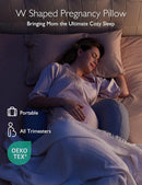 Momcozy Portable Pregnancy Pillow – W Shaped Maternity Support for Side Sleepers, Adjustable Travel Wedge Pillow for Back, Belly, and Hip Relief, Ideal for Pregnant Women, Deep Grey by TinyTreasures Baby Boutique