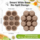 KeaBabies Silicone Food Freezer Trays with Lid, 2oz x 10 Pods Baby Food Storage Containers, Easy Puree Meal Prep, Breast Milk Silicone Freezer Molds, Dishwasher, Microwave Safe,BPA-Free(Chai Latte) by TinyTreasures Baby Boutique