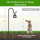 96" Shepherds Hooks for Outdoor with 7 Prongs Base, Heavy Duty Bird Feeder Pole for Hanging Lantern, Hummingbird Feeder, Shepherds Hook for Bird Feeders Outside,1 Pack by GreenHaven Gardens