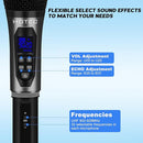 HOTEC Wireless Microphones Dual UHF Handheld Mic System with Echo/Volume Control, Rechargeable Receiver for Karaoke Church Wedding Party Speech, Compatible PA System, Karaoke Machine, and Mixer by TinyTreasures Baby Boutique