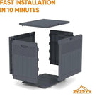 33 Gallon Resin Deck Box, Weatherproof Outdoor Storage Box for Patio, Garden, Pool, and Yard, Lockable Waterproof Bin for Tools, Cushions, and Accessories, Grey by GreenHaven Gardens