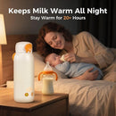 Portable Bottle Warmer for Travel, 12oz Large Capacity Fast Heating Breast Milk, Water & Formula On The Go Baby Bottle Warmer Accurate Temp Control with 4 Levels Long Battery Life for Car & Airplane by TinyTreasures Baby Boutique