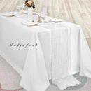10FT 12 Pack White Cheesecloth Table Runner 20 x 120 Inch Long Rustic Gauze Cheese Cloth Table Runner for Wedding Bridal Baby Shower Table Decorations Boho Fabric Sheer Birthday Party Table Decor by CozyNest Decor
