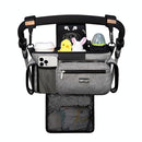 TOPDesign Universal Baby Stroller Organizer, Stroller Caddy with Detachable Mesh Bag & Heightened Insulated Cup Holders & Non-Slip Secure Hooks Accessories, Fits Most Strollers (Grey) by TinyTreasures Baby Boutique