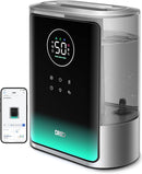 Dreo 8L Smart Humidifier Large Room 600ft², 80H Runtime Supersized Warm and Cool Mist Humidifiers for Bedroom Baby, 28dB Quiet Air Humidifier for Plants Indoor, Home, Whole House, Silver, HM717S by TinyTreasures Baby Boutique