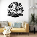 Custom Butterfly Metal Sign,Personalized Butterfly House Number Signs,Personalized Gardener Name Sign,Garden Patio Wall Decor (Style-3) by GreenHaven Gardens
