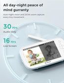NovaView Video Baby Monitor - 5” 1080P Display, Ultra-Low Radiation, 5000mAh Battery, Clear Night Vision, Real-Time/VOX, 2X/4X Zoom, 1000ft Range, 2-Way Audio, Pan & Tilt, No WiFi Baby Camera by TinyTreasures Baby Boutique