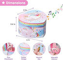 Jewelkeeper Music Jewelry Box for Girls - Sturdy Plastic with Fancy Mirror Twirling Unicorn Figurine and Flocked Lining - Kids Jewelry Box for Secrets and Keepsakes - Heart Shaped Unicorn Print by TinyTreasures Baby Boutique