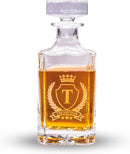 Gifts Inscribed Custom Whiskey Decanter Bottle (750 ml) - Personalized Glass Liquor Decanter Set - Customized Glassware - Engraved Whisky Glassware Gift for Wedding, Groomsman, Anniversary, Birthday by CozyNest Decor