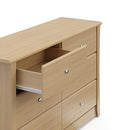 Storkcraft Crescent 6 Drawer Double Dresser (Driftwood) – GREENGUARD Gold Certified, Nursery Dresser for Kids Bedroom by TinyTreasures Baby Boutique