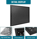 4 Pack Heavy Duty Steel Pegboard Garage Organization Panels,Universal 1/8 and 1/4 Pegboard Accessories,Suitable for Tool Storage,Garage Storage etc.(Black, 16X12) by GreenHaven Gardens