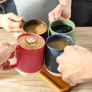Hasense Coffee Mugs Set of 4, 15 oz Large Porcelain Mugs with Handle for Women Men, Colorful Christmas Coffee Cups for Latte, Tea, Cappuccino, Microwave & Dishwasher Safe by CozyNest Decor