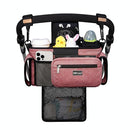 TOPDesign Universal Baby Stroller Organizer, Stroller Caddy with Detachable Mesh Bag & Heightened Insulated Cup Holders & Non-Slip Secure Hooks Accessories, Fits Most Strollers (Red) by TinyTreasures Baby Boutique